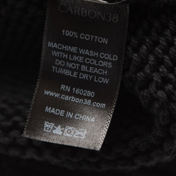 Carbon38 Slouchy Knit Sweater Off The Shoulder Relaxed Black Size Medium - Picture 5 of 6